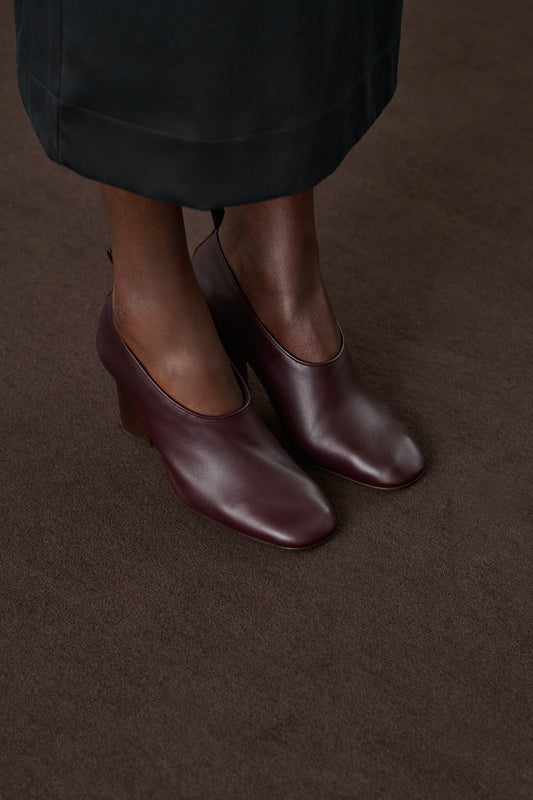 Escarpins Thea - Bordeaux Foncé - Cuir - Femme