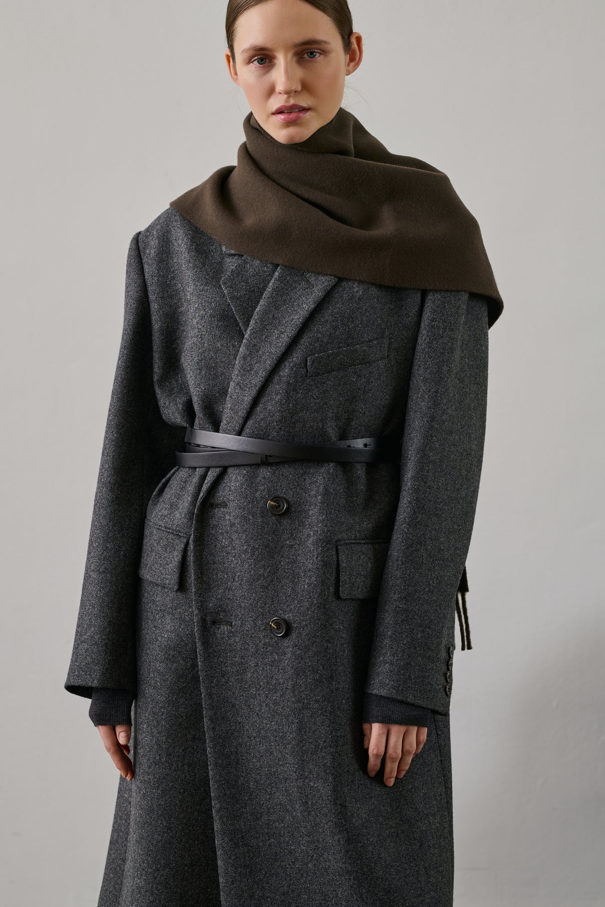 Manteau Coligny - Gris - Laine - Femme vue 4