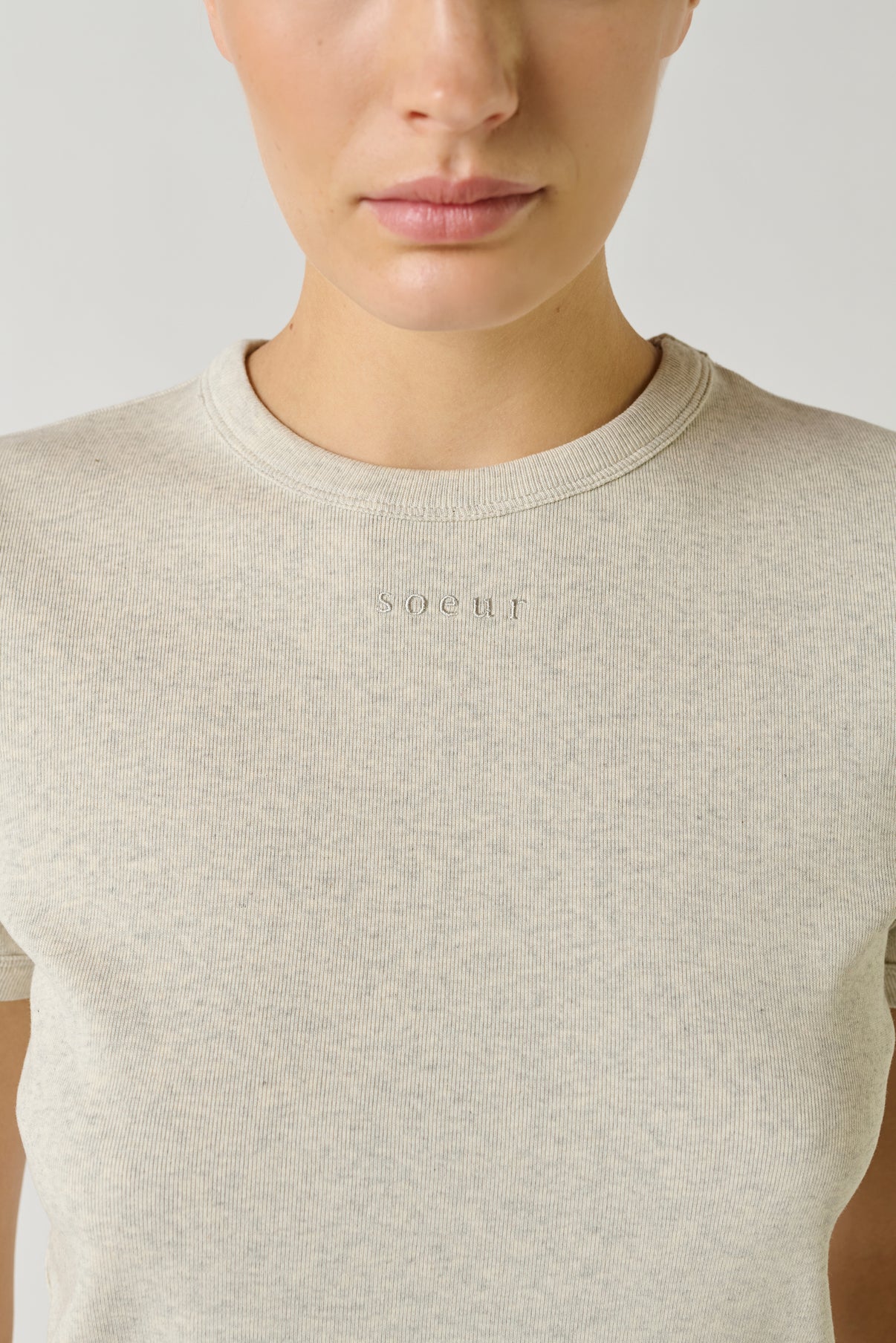 Tee-Shirt Aristide - Gris Chiné - Coton - Femme vue 4