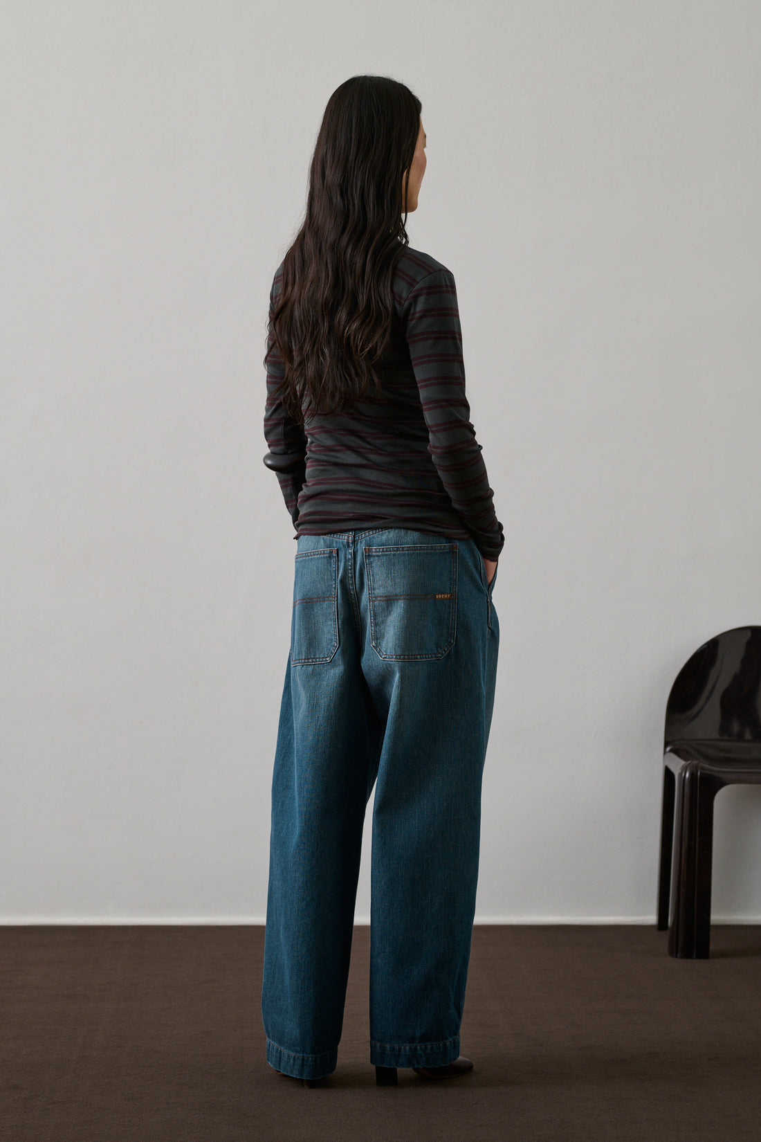 Tee-Shirt Gaelle - Aubergine/Anthracite - Coton - Femme