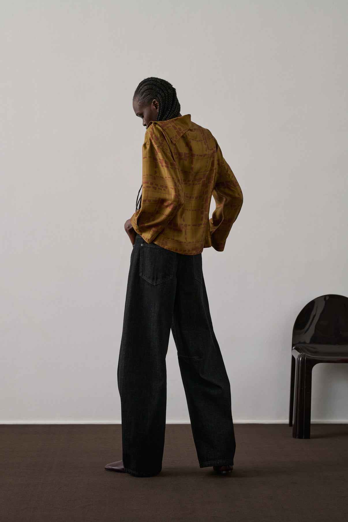 Blouse Figari - Bronze/Rouille - Soie - Femme vue 4