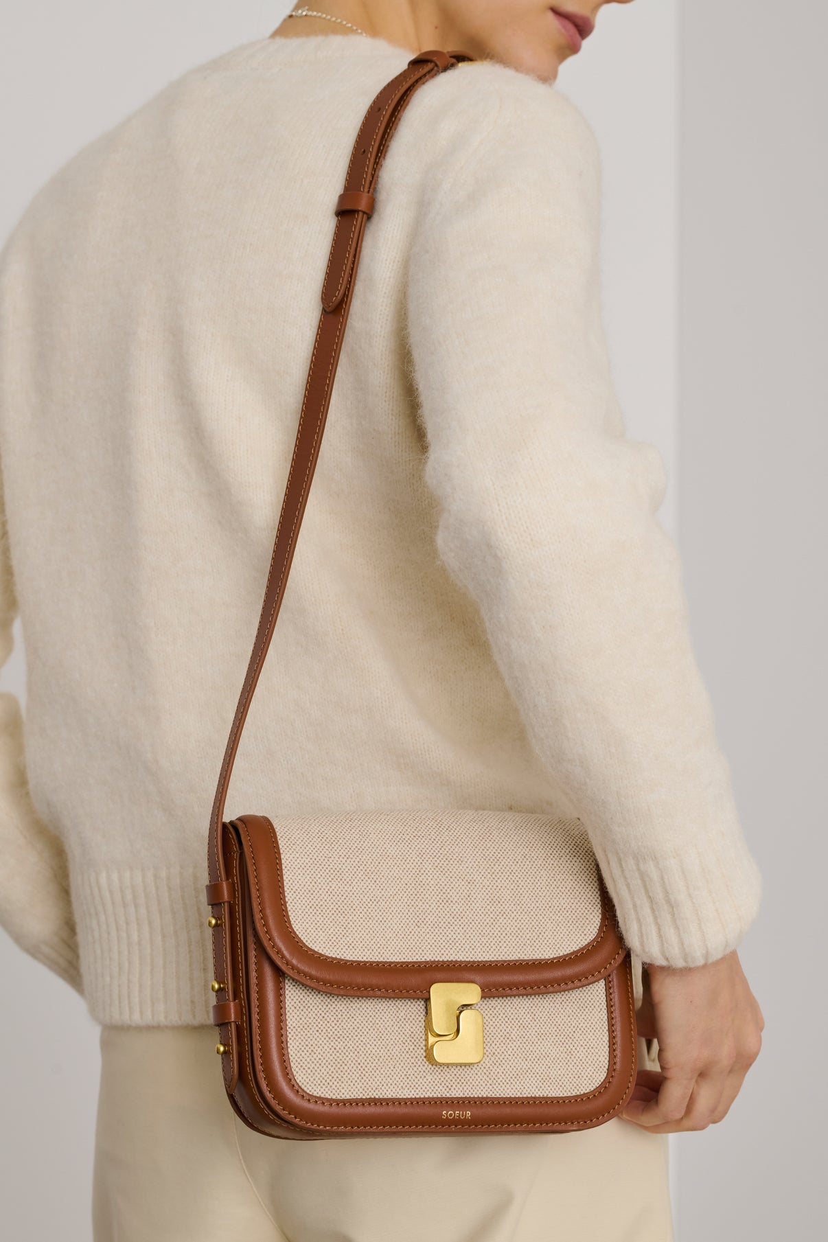 Sac Bellissima Mini - Écru/Naturel - Cuir - Femme vue 2