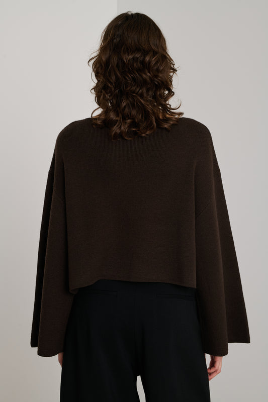 Pull Andrew - Marron - Laine Mérinos - Femme