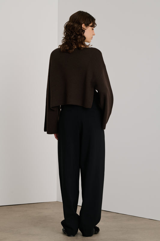 Pull Andrew - Marron - Laine Mérinos - Femme