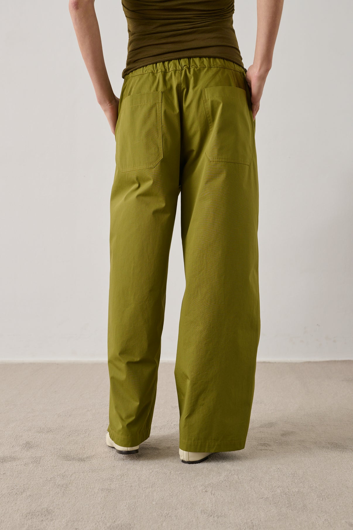 Pantalon Hikari - Vert Olive - Coton - Femme vue 3