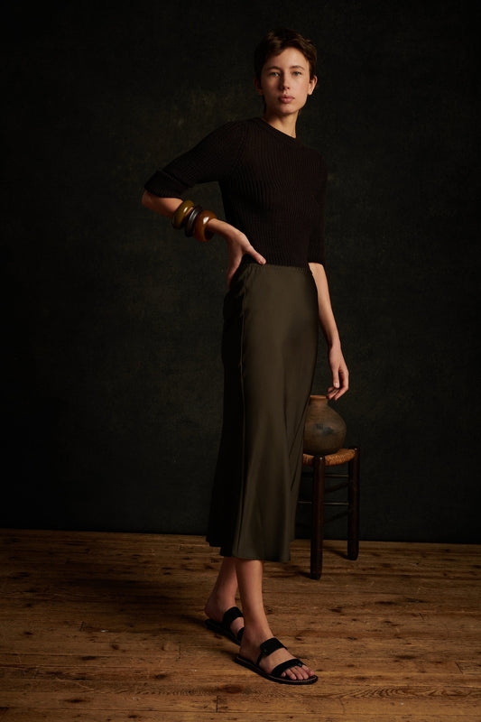 FEVER KHAKI SKIRT